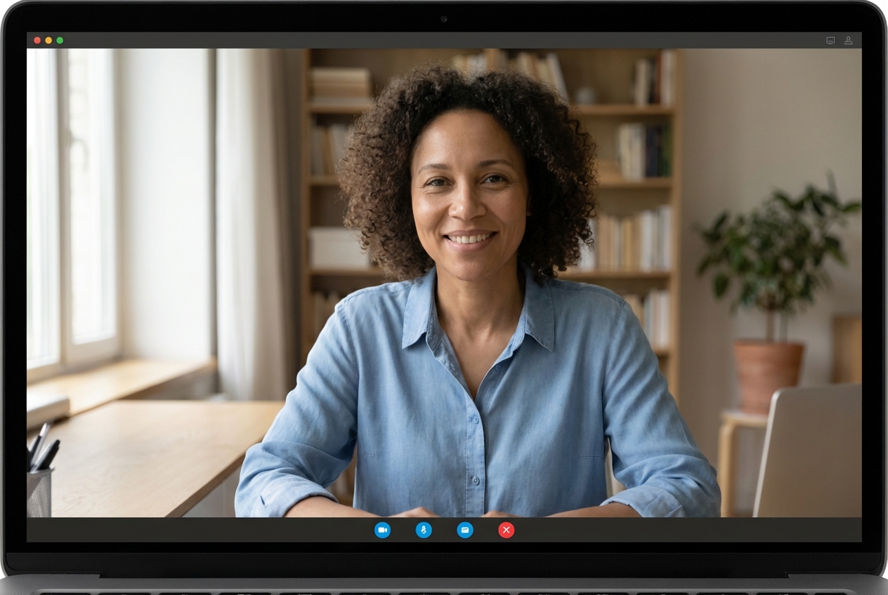 Sarah Mitchell on video call